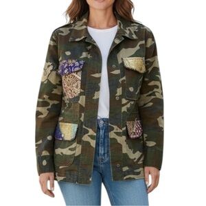 Beautiful Stories Embellished Camo Jacket